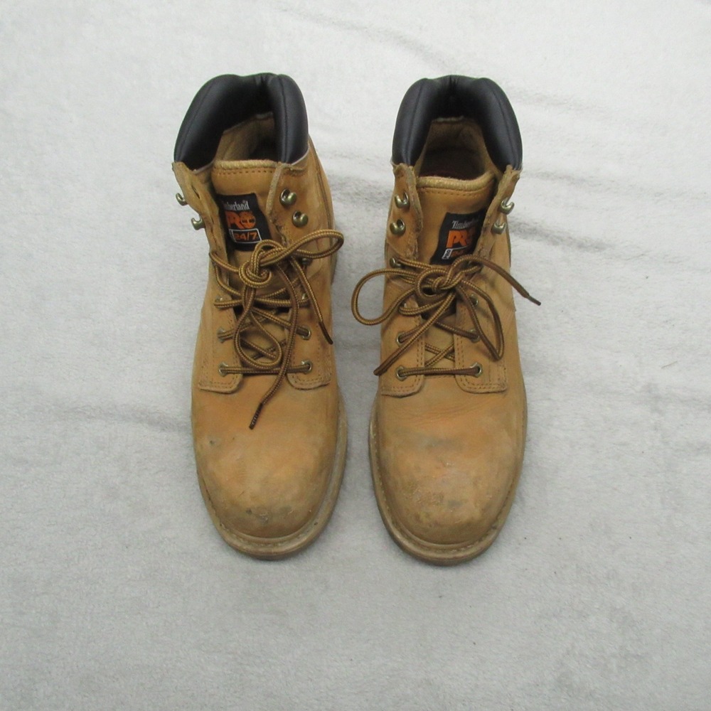 Timberland PRO Mens 11 Work Boots Brown Pit Boss 6" Leather Steel Safety Toe